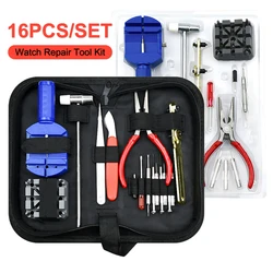 Kit d'outils de réparation de montre, couvercle arrière ventilé, remplacement de batterie de bracelet, pièce de montre portable, ensemble d'outils d'horloger, 16 pièces par ensemble