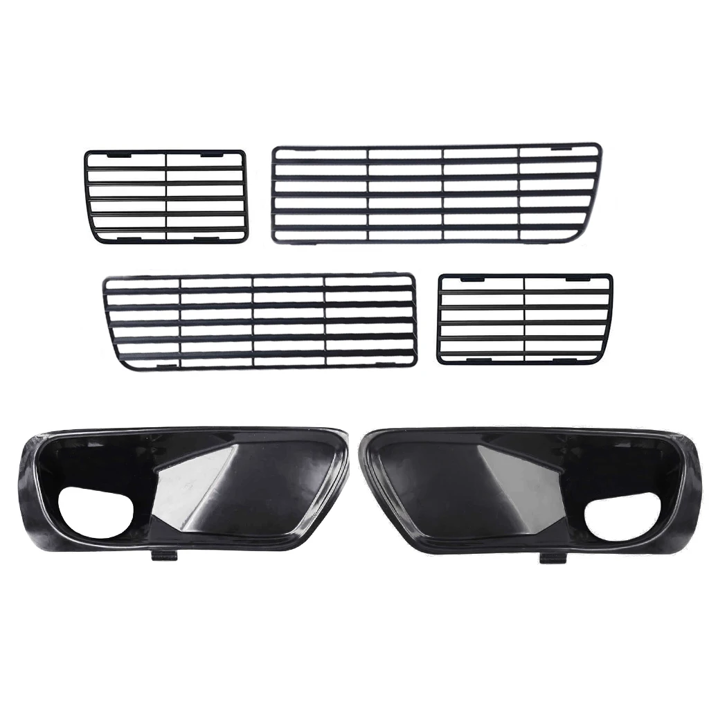 

Custom-Fit Indicator Reflector Grille Lower Air Intake Duct 6 Pcs Set For US Bumper VW MK3 Golf Jetta Black Color