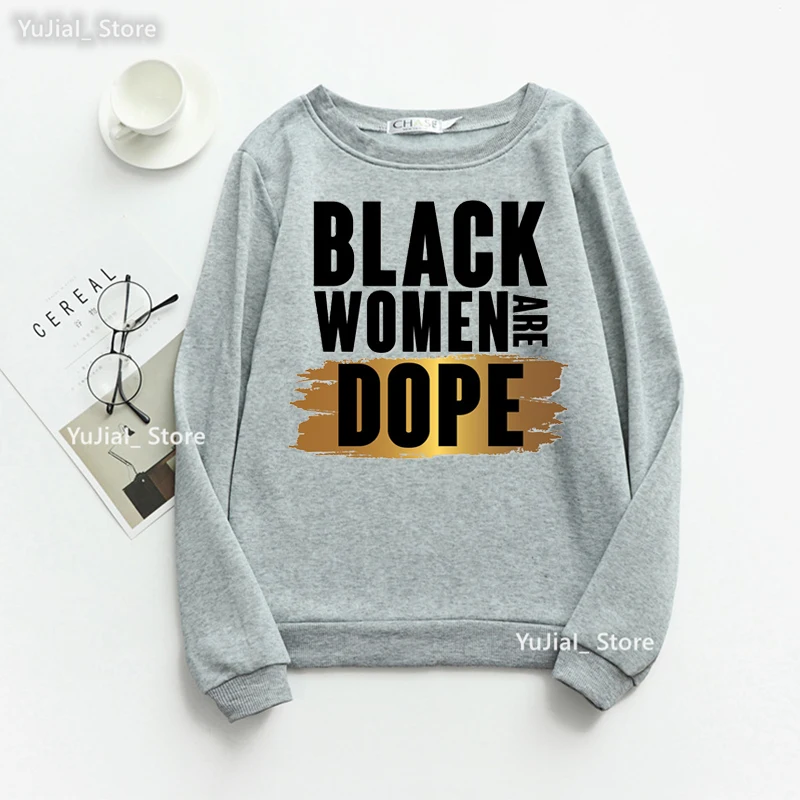 Oshum Vibes Sunflower Graphic Print Sweatshirt Women Clothes 2022 Black Girls Magic Hoodie Femme Harajuku Melanin Jumper Tops