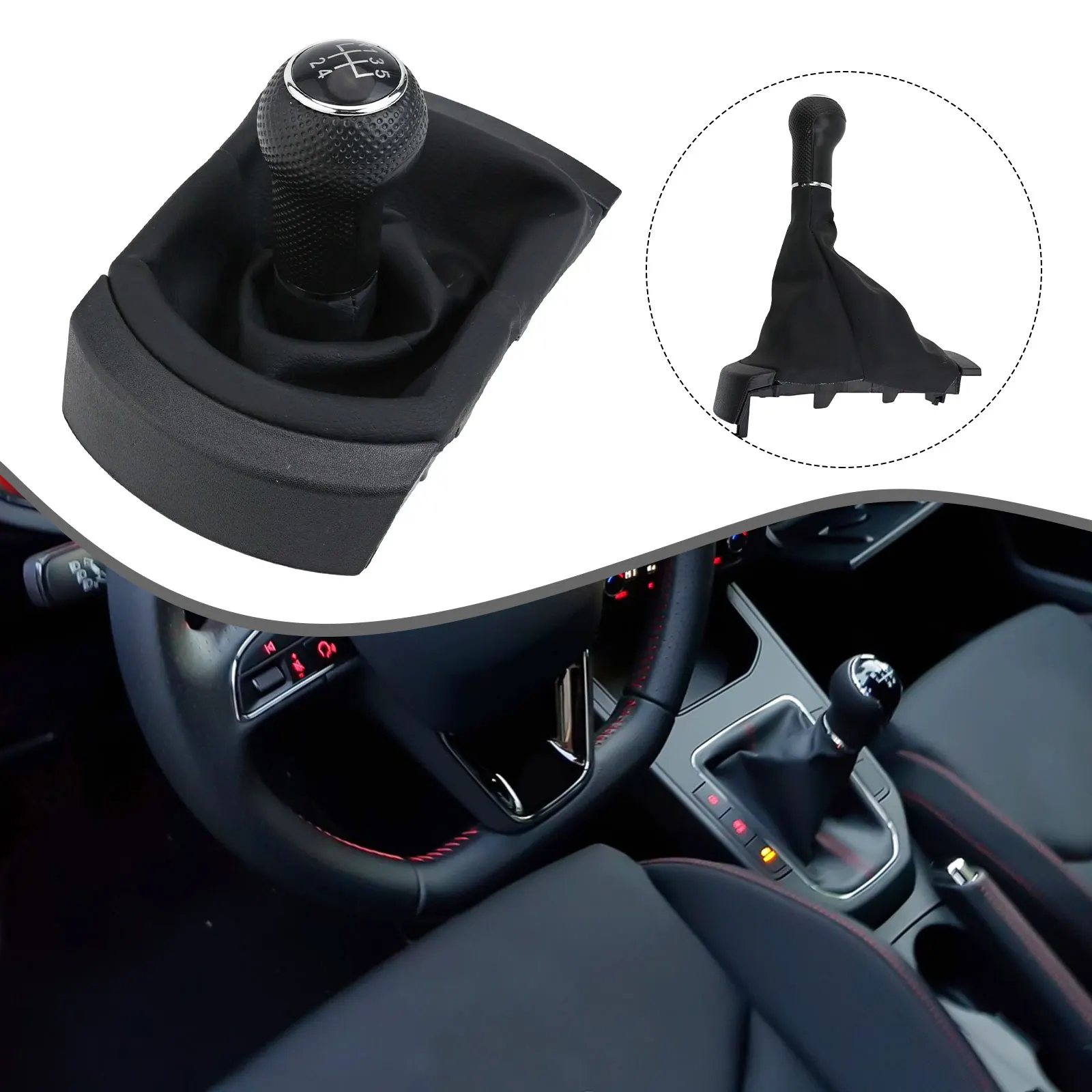 

Driving Experience Enhancement Car Gear Shift Knob Gear Shift Collar Modern Aesthetics Stylish Design Easy Installation