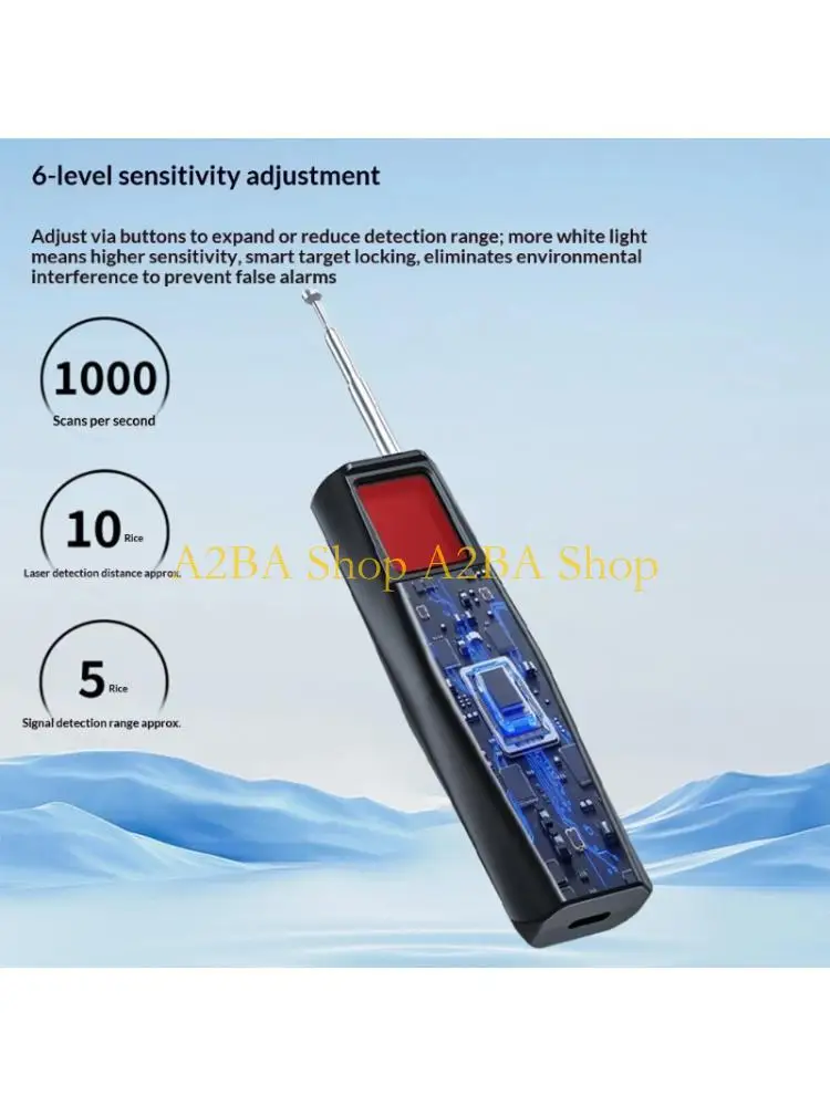 

A2BA Простой в использовании невидимый поисковик камеры с 6 настраиваемыми настройками чувствительности, предупреждениями о и