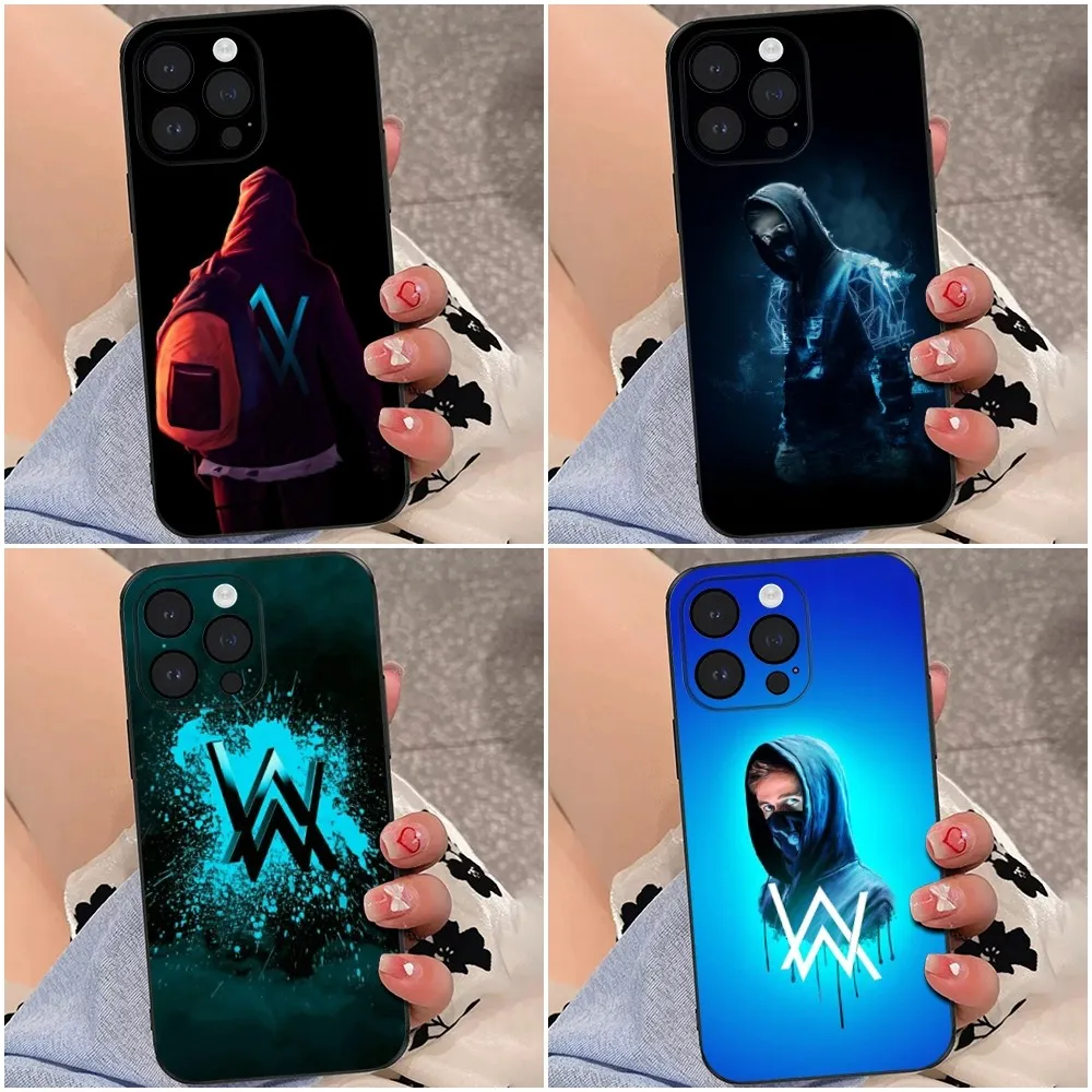 DJ A-Alan W-Walker Phone Case For iPhone 16,15,14,13,12,Pro,Max,11,7,8,Plus,XR,XS Max Shockproof Silicone Soft Shell