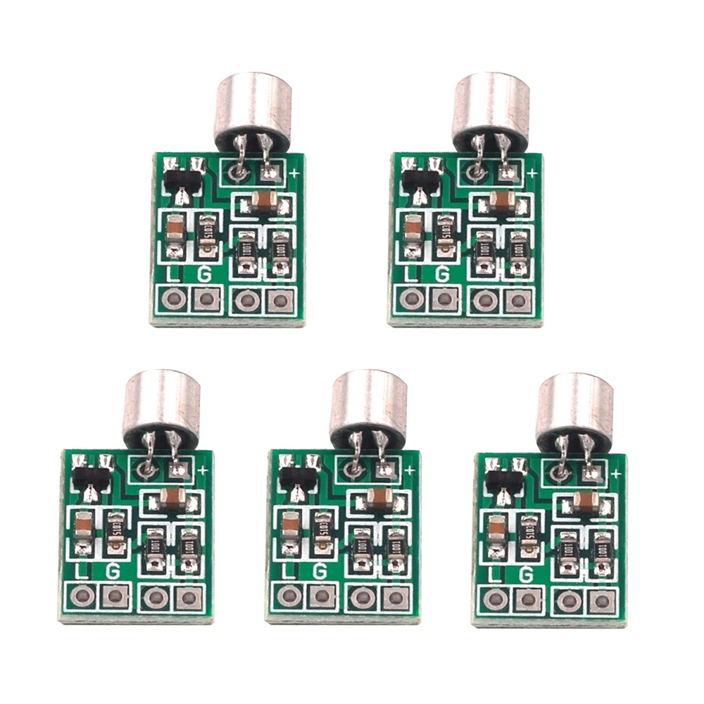 1/2/3/5pcs Mini Microphone Audio Amplifier Module Speaker Circuit Board DC 2.5-9V 14x12mm Mic Accessories