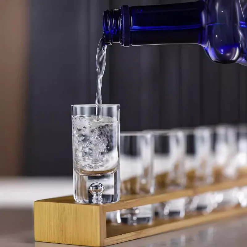 Crystal glass spirit glass small wine glass bullet cup one cup Baijiu cup set household