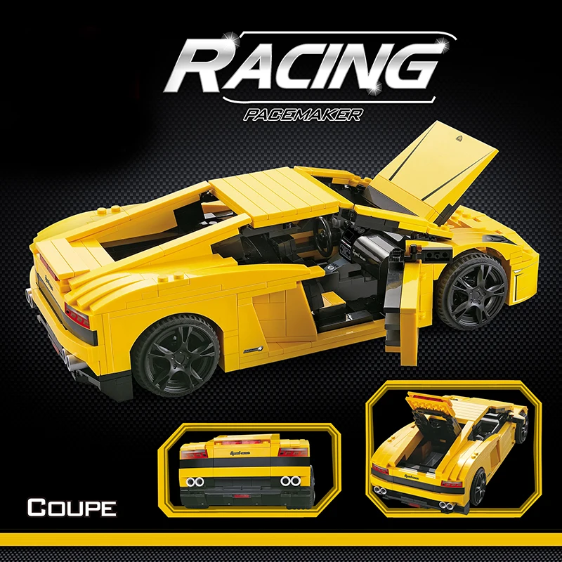 741 pçs série de alta tecnologia 2in1 lp 560-4 racer blocos de construção coupe modelo de carro esportivo tijolos técnicos brinquedos para meninos crianças presente