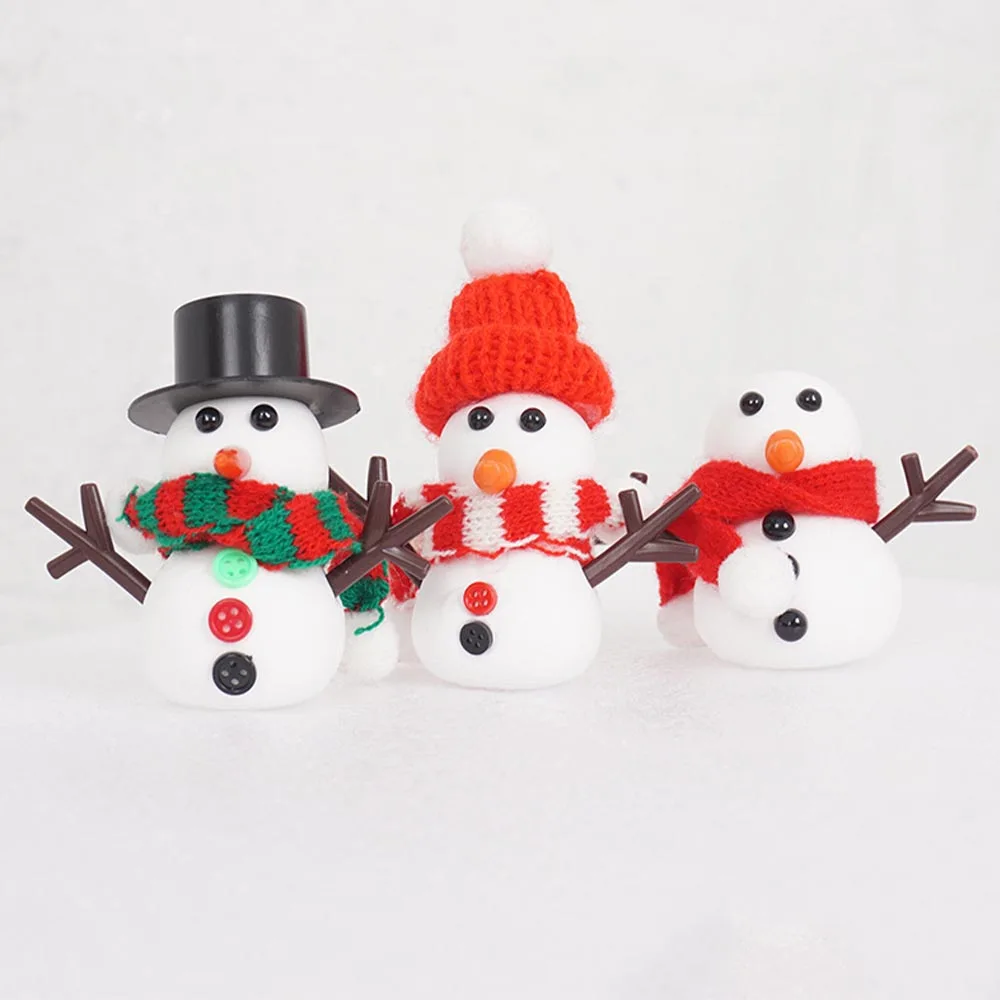 12 pieces set, Snowman crafts, Clay Snowman DIY set, Christmas Clay snowman hand kneading snowballs Winter festival event displa