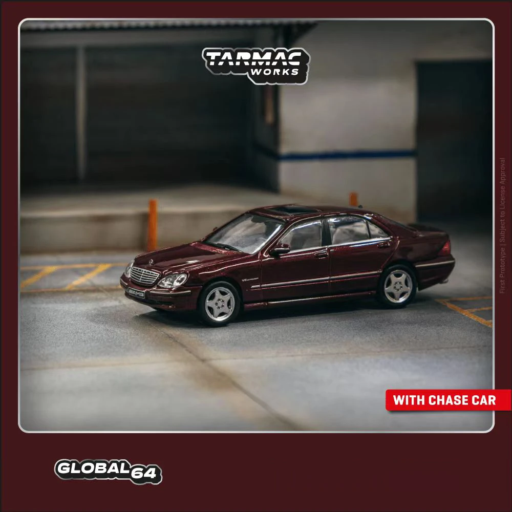 TW In Stock 1:64 S55 Bordeaux Red Metallic Diecast Diorama Car Model Collection Miniature Toys Tarmac Works