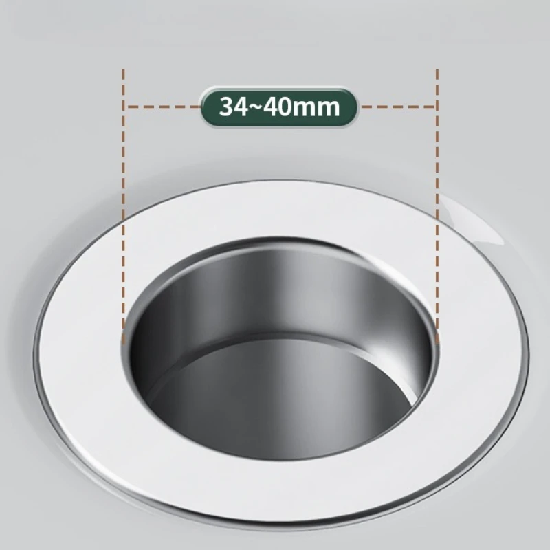 Stainless Steel Sink Drain Filter - Anti-Clog Hair Stopper & Odor Seal for Bathroom/Kitchen Pop-Up Drain, Bath Tub Drainage - view 4
