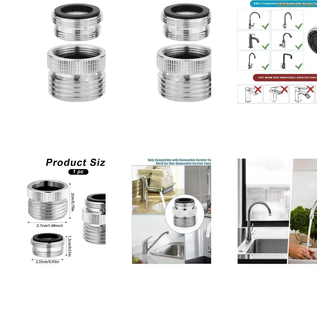 

K1AE 2 шт. универсальный адаптер для аэратора для крана для стандартного шланга 3/4 дюйма хромированная пластина герметичная
