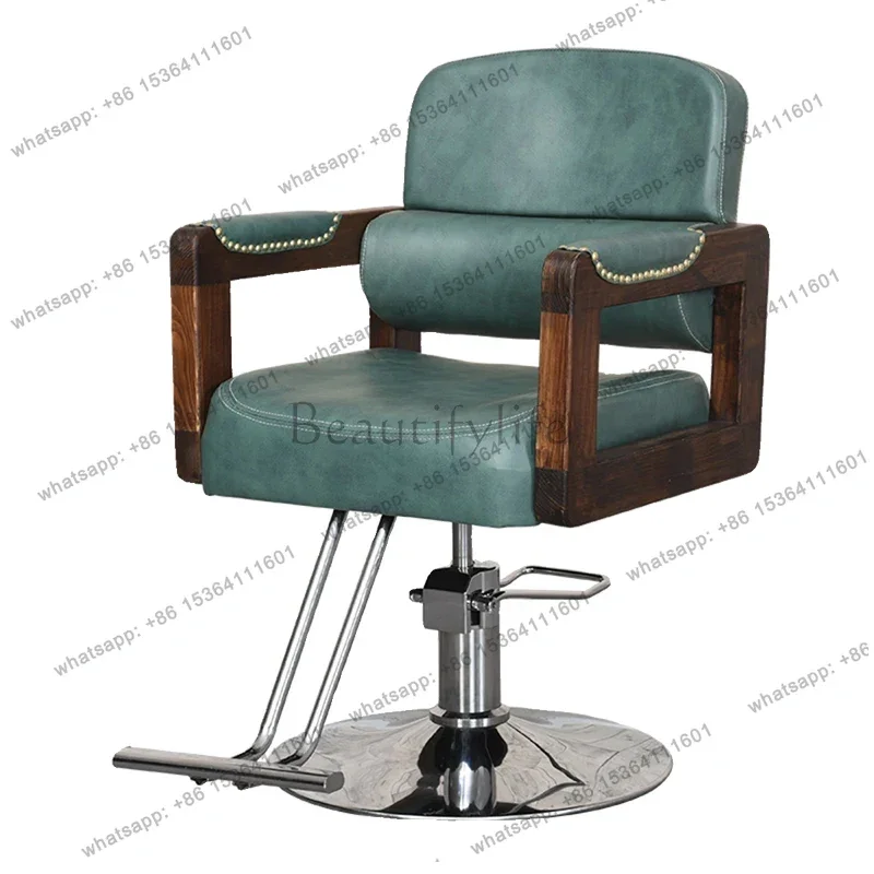 LSNordic Vintage Barber Chairs Modern Barbershop Speciality Perm Barber Chairs Ergonomic Comfort Salon Furniture Barbearia FYBC