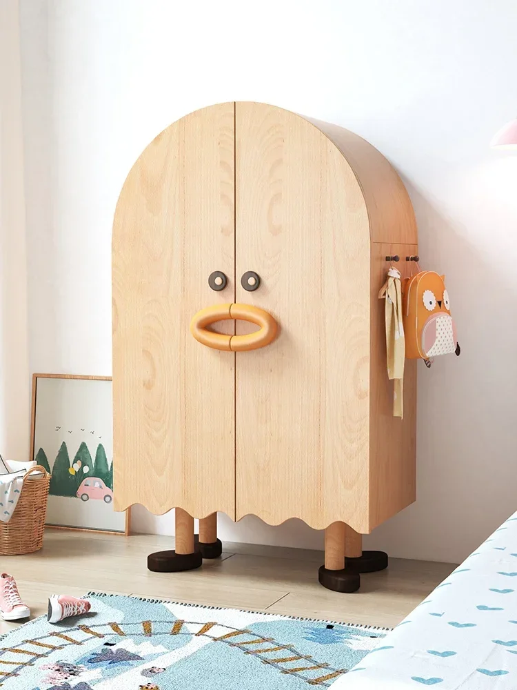 

Kids Bedroom Furniture Cartoon Duck Two Doors Cloth Wardrobe Wooden Kids Wardrobe