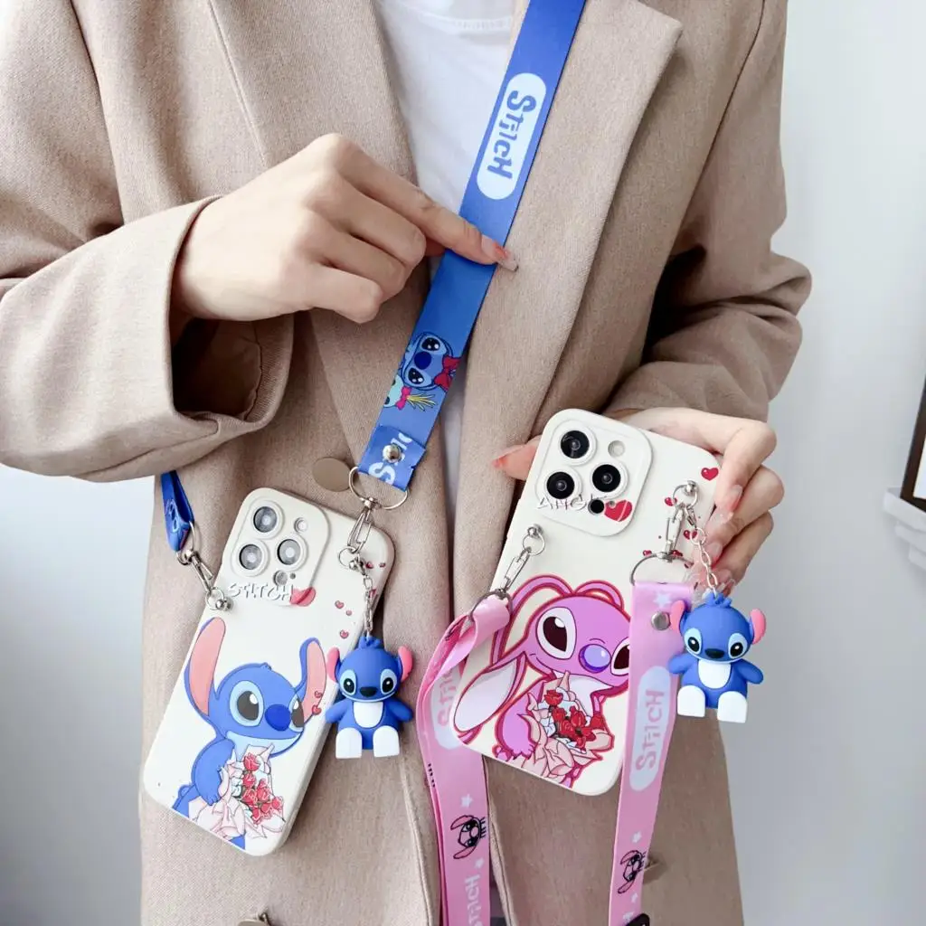 Flowers Stitch Case With Holder Rope For Xiaomi Redmi 8 9 9A 9T 9C 10 10A 12 10C 12C Note 7 8 9 9s 10 11 12 Pro