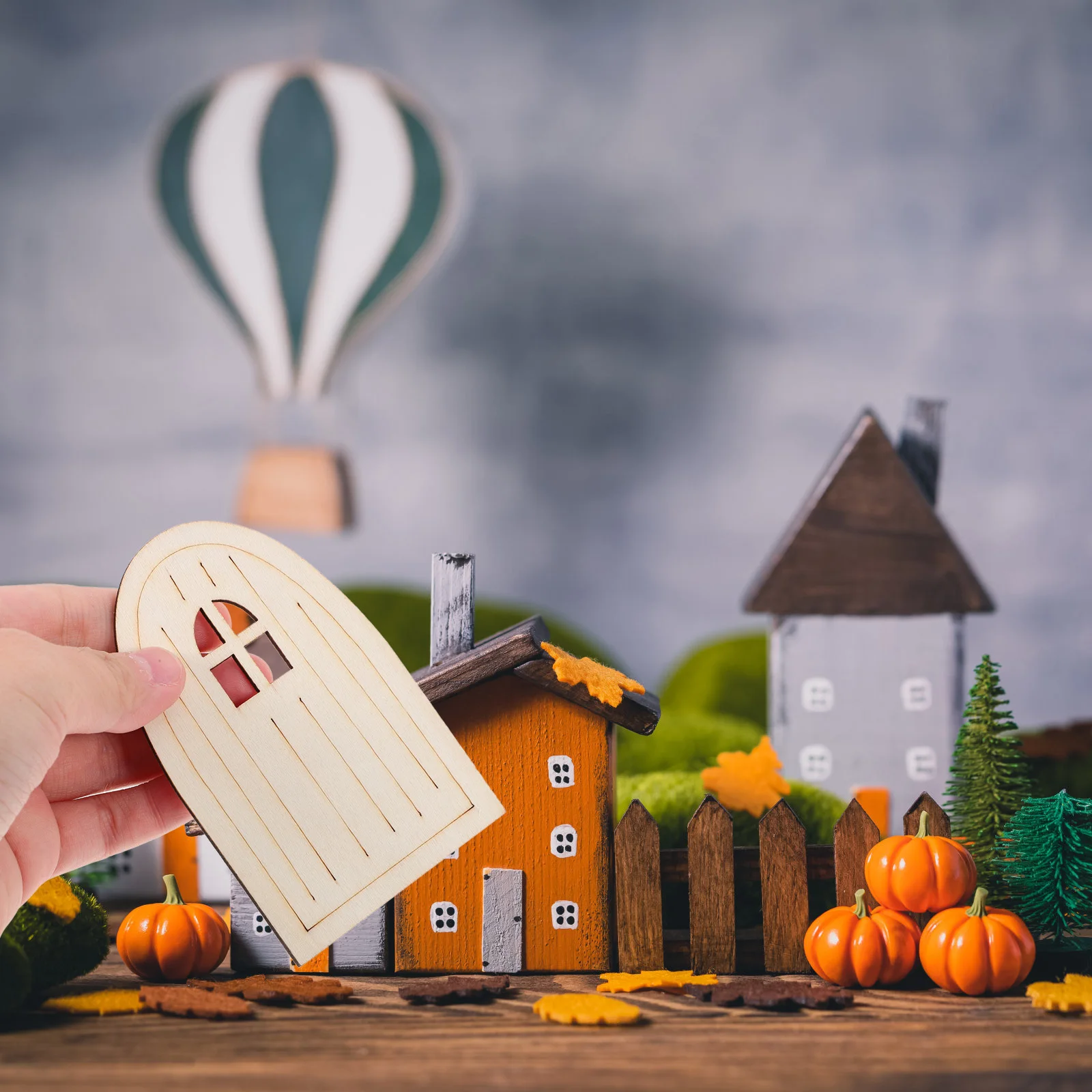 

10Pcs Creative Wooden Fairy Doors Unpainted Miniature Mini Wooden Doors for DIY Fairy Garden Party Craft Decor