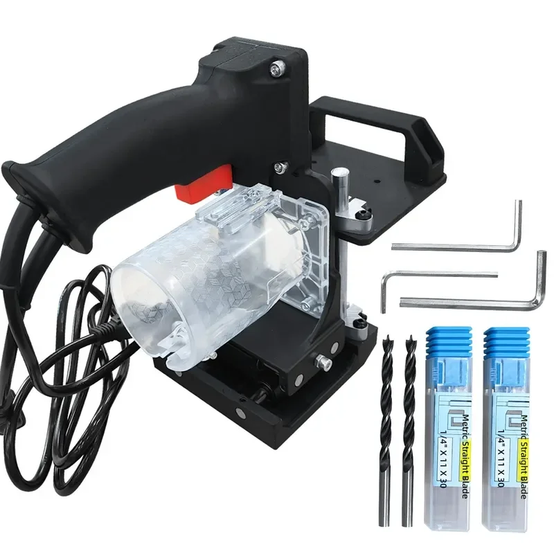 2 in 1 Slotting Machine Line Rail Trimmer Side Hole Invisible Fastener Cutter for Clothing Cabinet Board Woodworking Tools