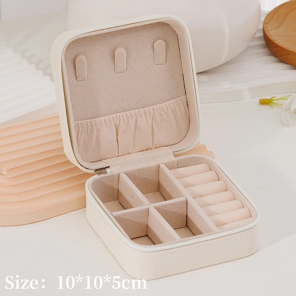 1Pc PU Jewelry Organizer Display Travel Jewelry Case Boxes Portable Travel Women Necklaces Earring Packaging Case