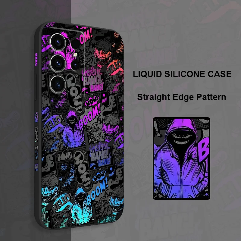 Blackface Clown Phone Case For Samsung Galaxy S25 S24 S23 S22 S21 S20 S10 S10E Ultra Plus FE Note 20 Ultra Plus Cover - náhled 3