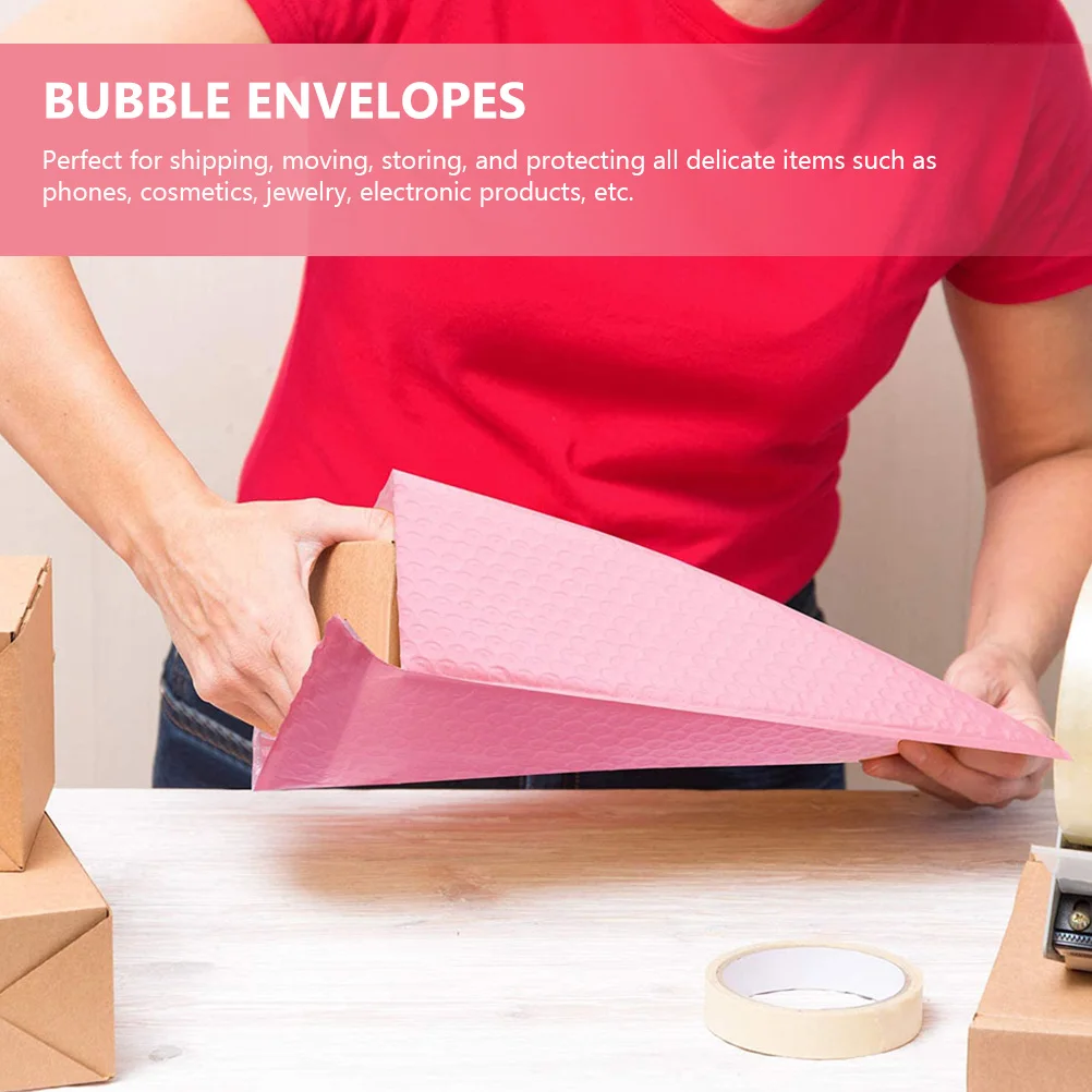 

50pcs Bubble Mailers Multi-Function Thicken Package Bags For Jewelry Phones Cosmetics Shipping Protection Portable Professional