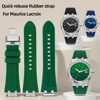 Quick release Rubber strap For Maurice Lacroix AI1108 AIKON series bracelet AI6008 silicone watchband AI6007 AI6038 AI6058 6006