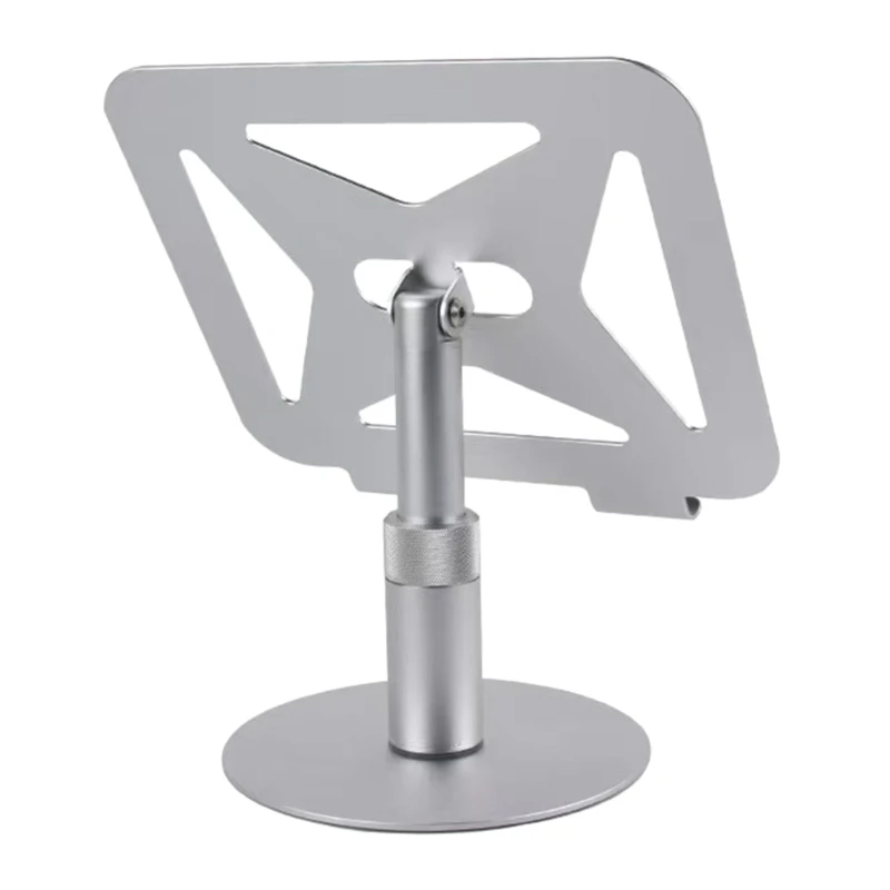 

Portable Foldable Tablets Holder Aluminum Alloy with Height Adjustment and Full Rotations for Easy Travel Storage and Stability