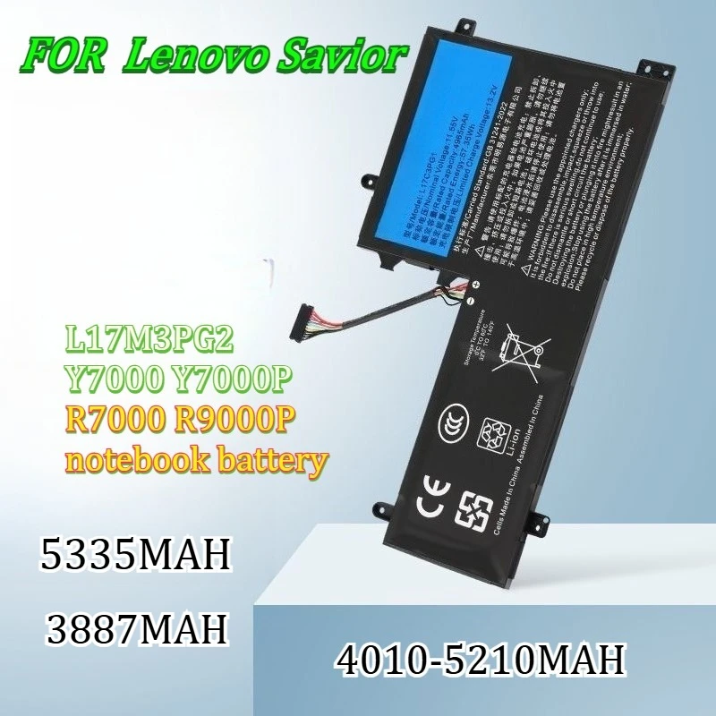 

3887MAH- 5335MAH Battery Life Suitable for Lenovo Legion L17M3PG2 Y7000 Y7000P R7000 R9000P Long-lasting Laptop Battery