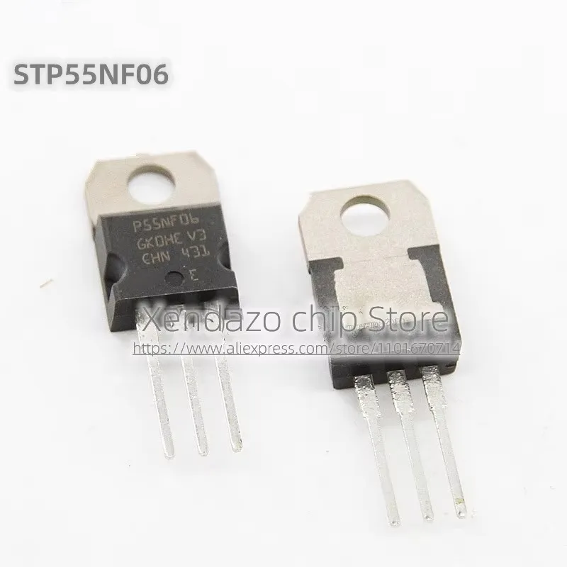 10pcs/lot STP55NF06 P55NF06 55NF06 TO-220 package 60V/50A Field effect transistor