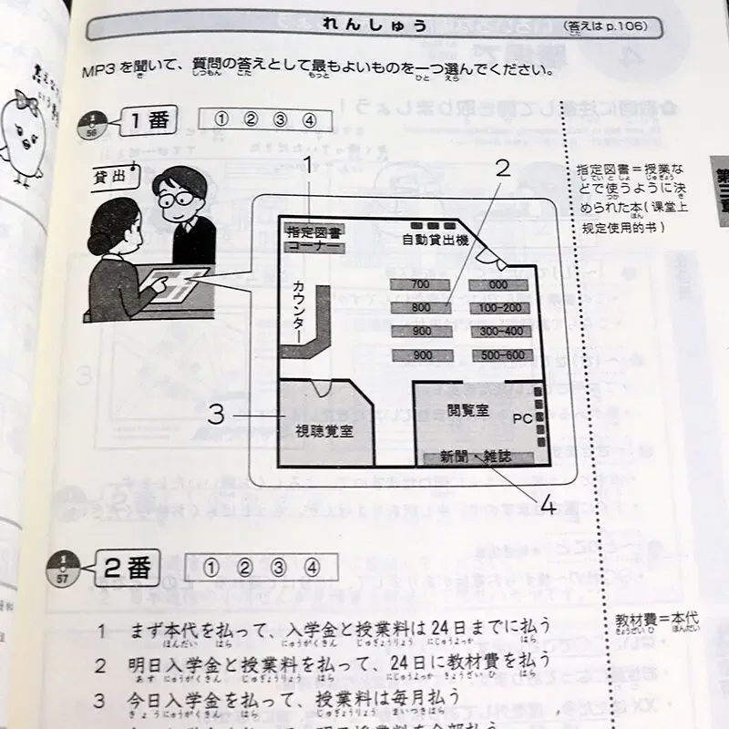 5 книг для изучения языка JLPT BJT N3 руководство по изучению: контрмеры перед новым японским тестом на знание языка