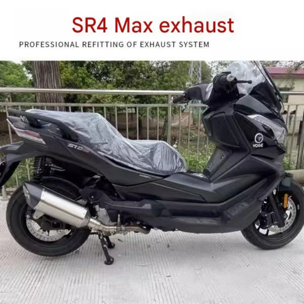 Aftermarket parts For the VOGE SR4 Max 350 motorcycle, including mid-section and rear exhaust pipes VG-SR4 Max.