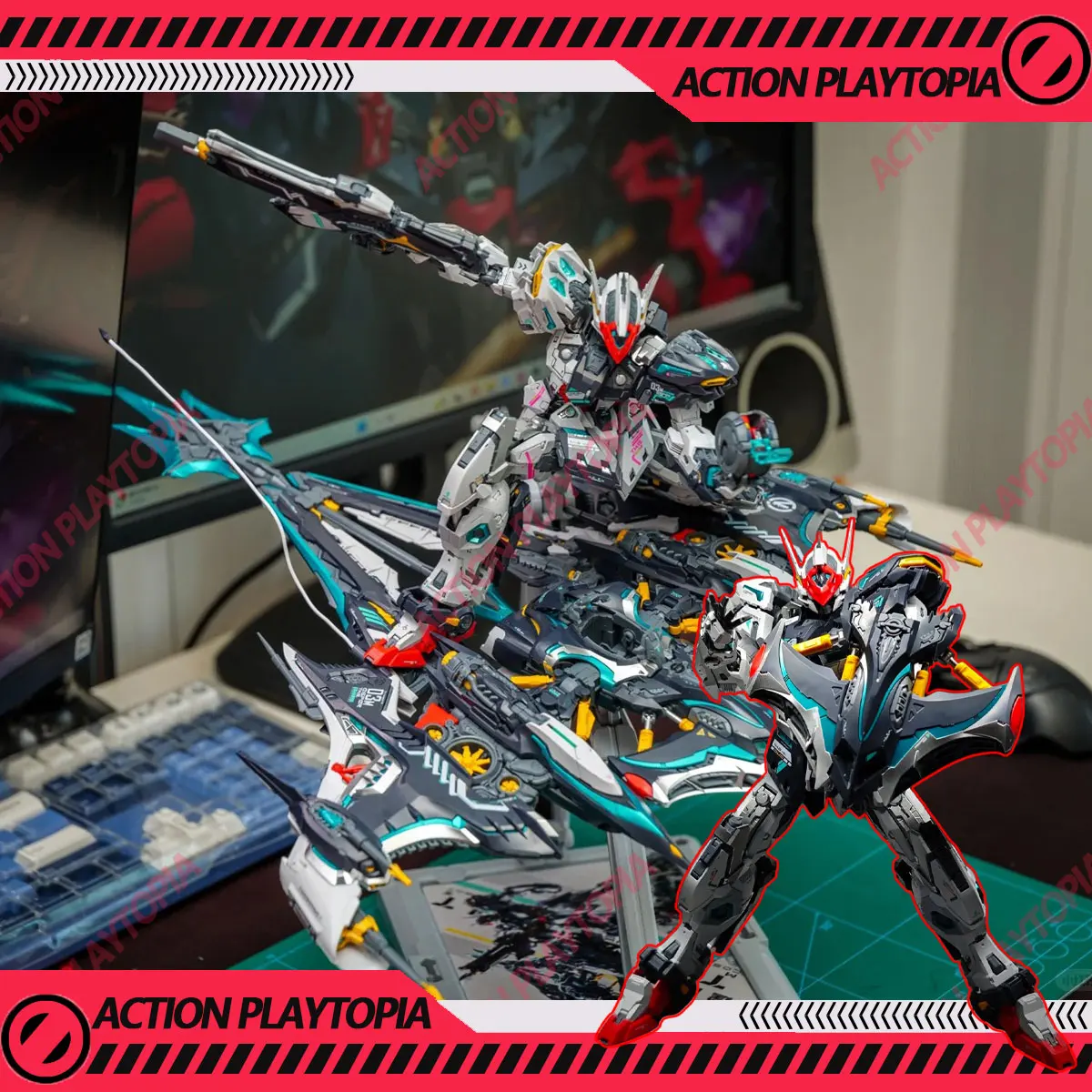 

In Era + Thunderbolt Mobulidae Action Figure Assembly Model Kit 1/100 Assembly Mecha Robot Exclusive Color Collect Model Toys