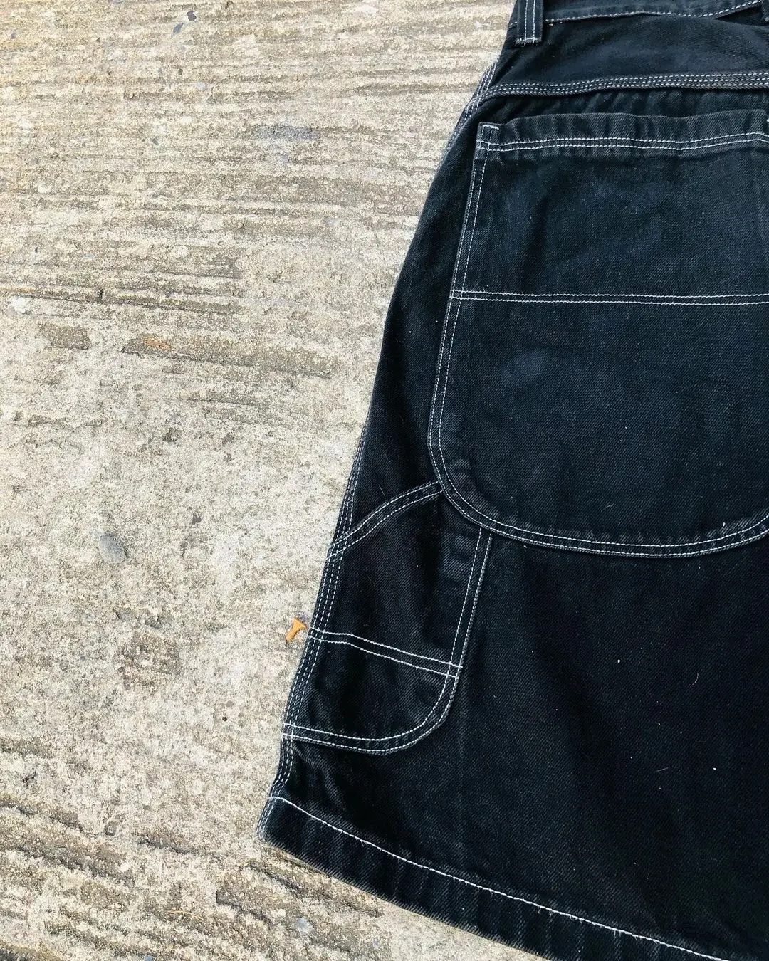 กางเกงยีนส์สเก็ตบอร์ดสไตล์ฮาราจูกุทรงหลวม2024 Y2k celana pendek DENIM ชุดออกกำลังกายปักลายกางเกงบาสเกตบอลใส่ไปยิมสำหรับผู้ชาย