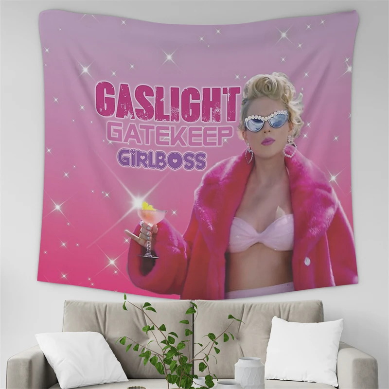 Gaslight Gatekeep Girlboss Gaslight Gatekeep Girlboss Taylor Funny Meme Tapestry Wall Hanging Art for Bedroom Living Room Decor