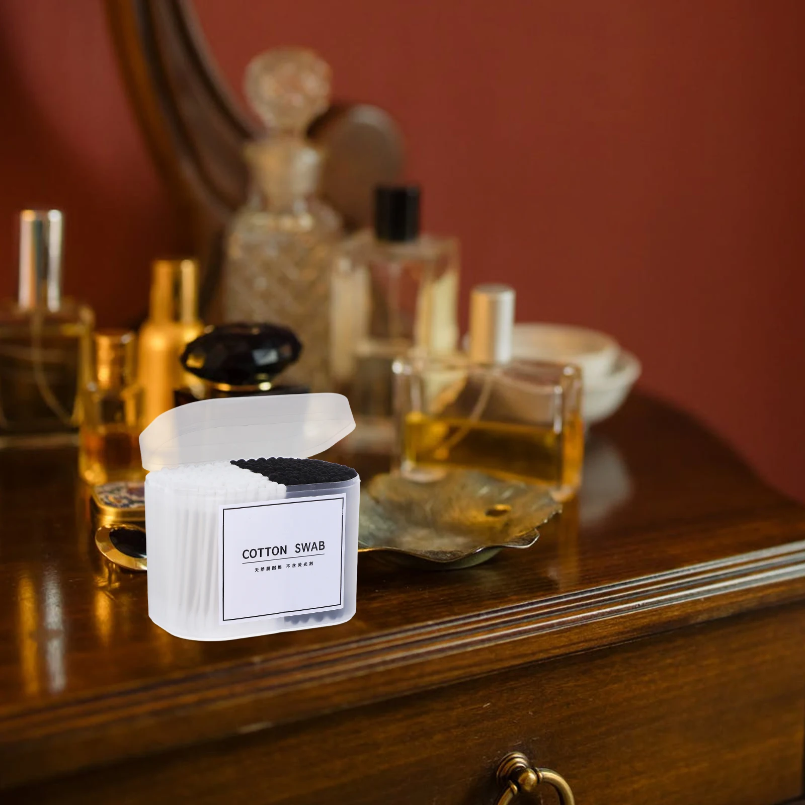 300pcs Cotton Swabs Box-Packed Frosted Double Head Multipurpose For Makeup Cleaning Beauty Care Disposable Paper Stick