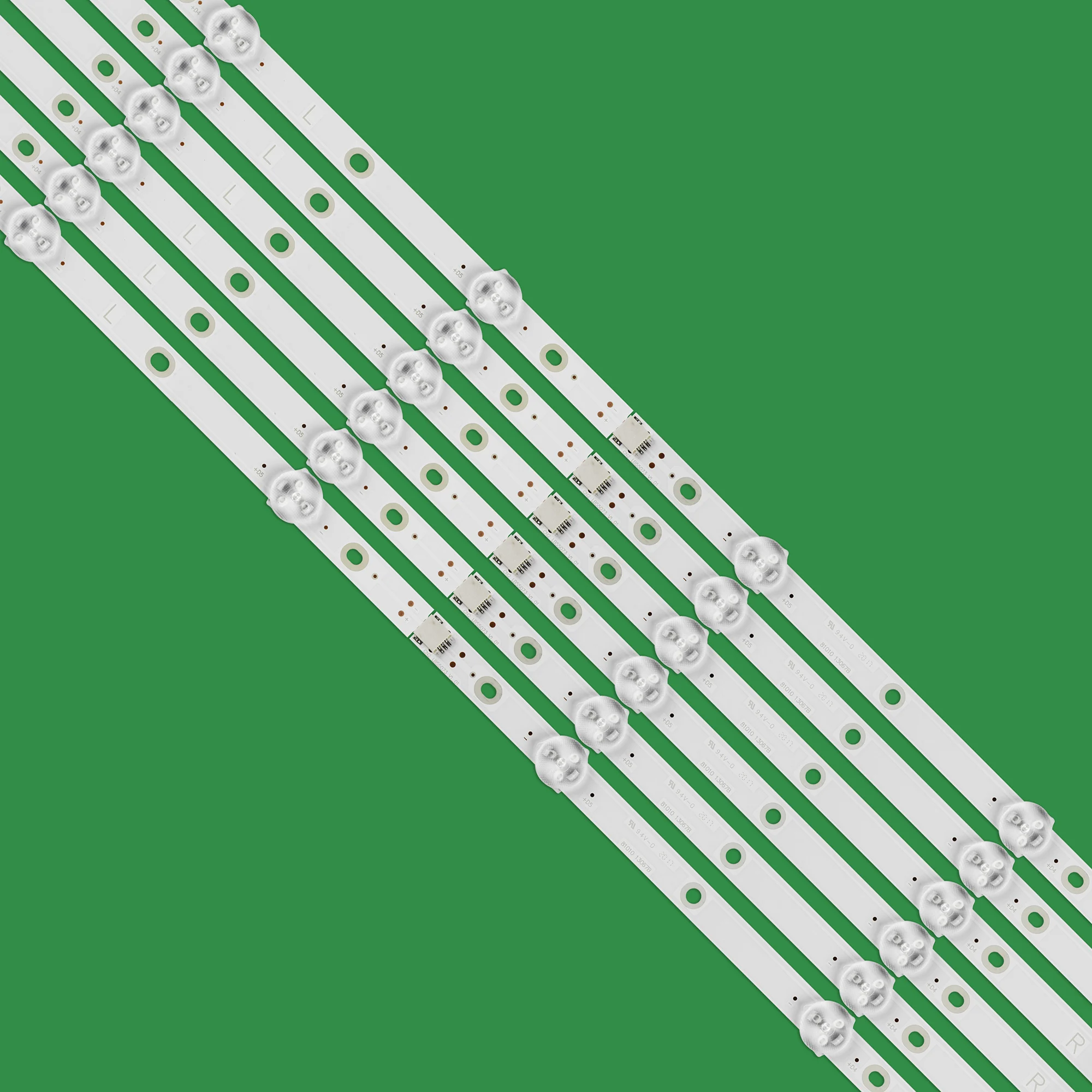 12pçs tiras de led para 55pus6162, 5555262, 556703, pus6753, empurrador de segundos vtransparentes, lb55073 segundos