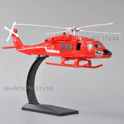 1:72 Diecast Aircraft Model Toy UH-60 Utility Helicopter Rescue Black Hawk Miniature Replica Sound & Light