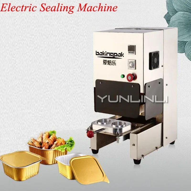 Electric Sealing Machine Aluminium Foil Pans Takeaway Food Box Sealing Machine Box Capping Machine Catering Restaurant Equipment