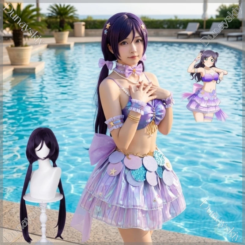 robe-y2k-tendance-style-lolita-nozomi-tojo-sirene-carnaval-scene-d'idole-halloween-cosplay-tenue-de-performance-anime-jeu-lovelive