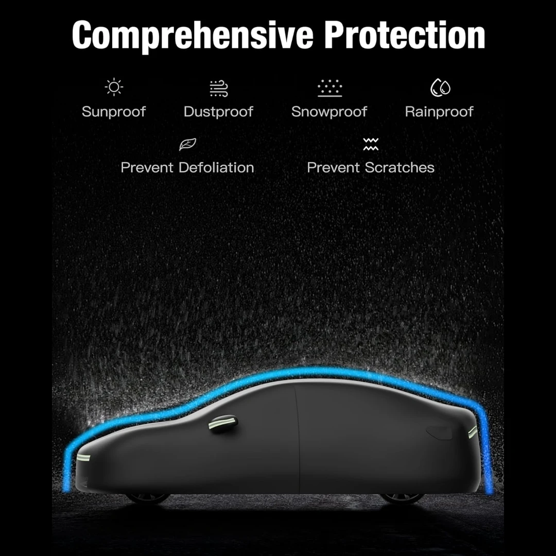 Car Covers Custom Fit for Tesla Model Y 2020-2024 Heavy Duty Outdoor Waterproof All-Weather UV Protection Full Exterior Cover