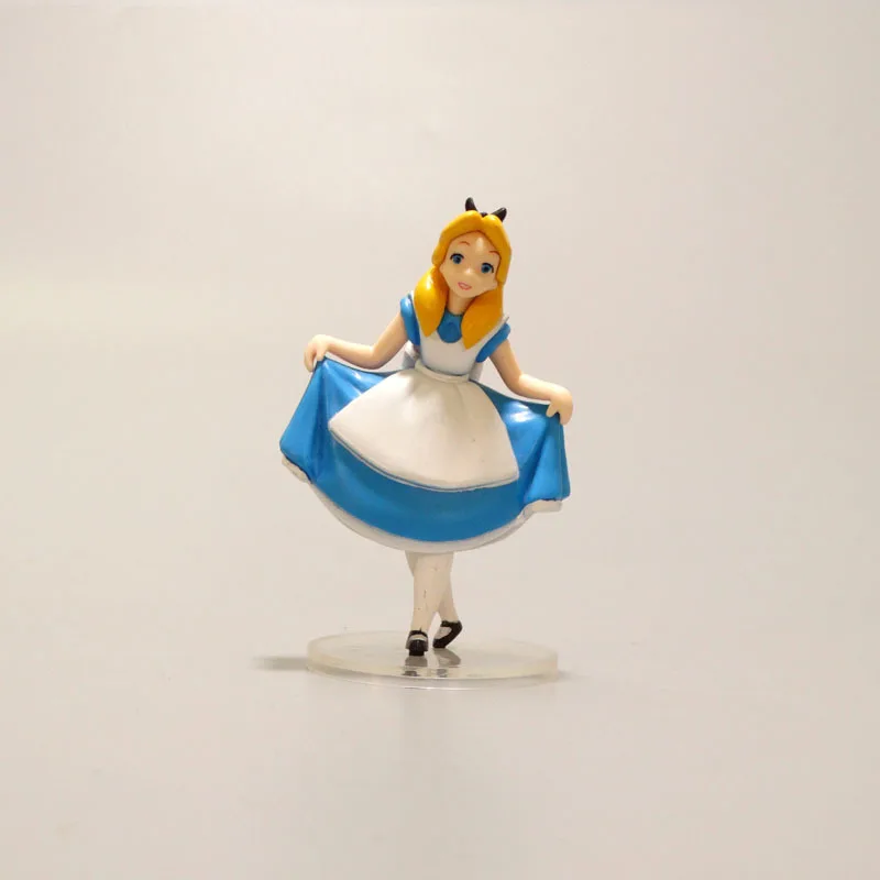 5-6cm 3pcs/Lot Disney Alice\'s Adventures in Wonderland Cheshire Alice Figure Model Toys Doll Gift For Children