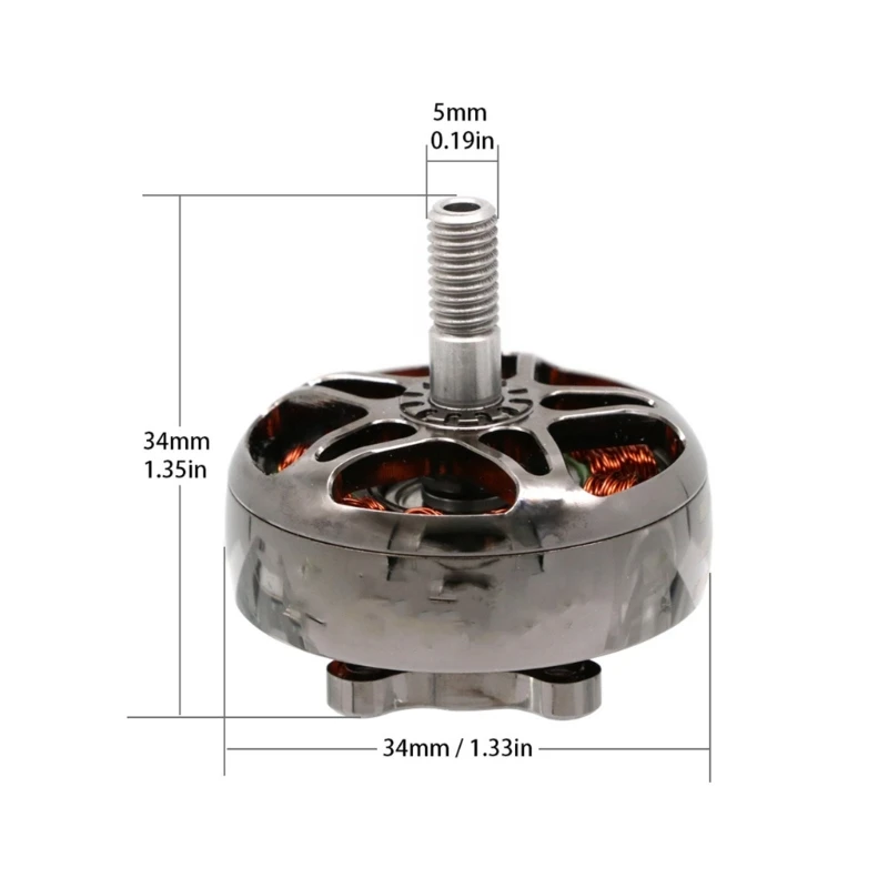 Paquete 4 motores sin escobillas alto par 1300KV para UAV, juego motores multirrotor remotos