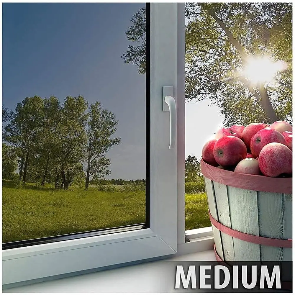 Reflective Silver Exterior Window Film - 35% Glare Reduction, 24 x 24ft