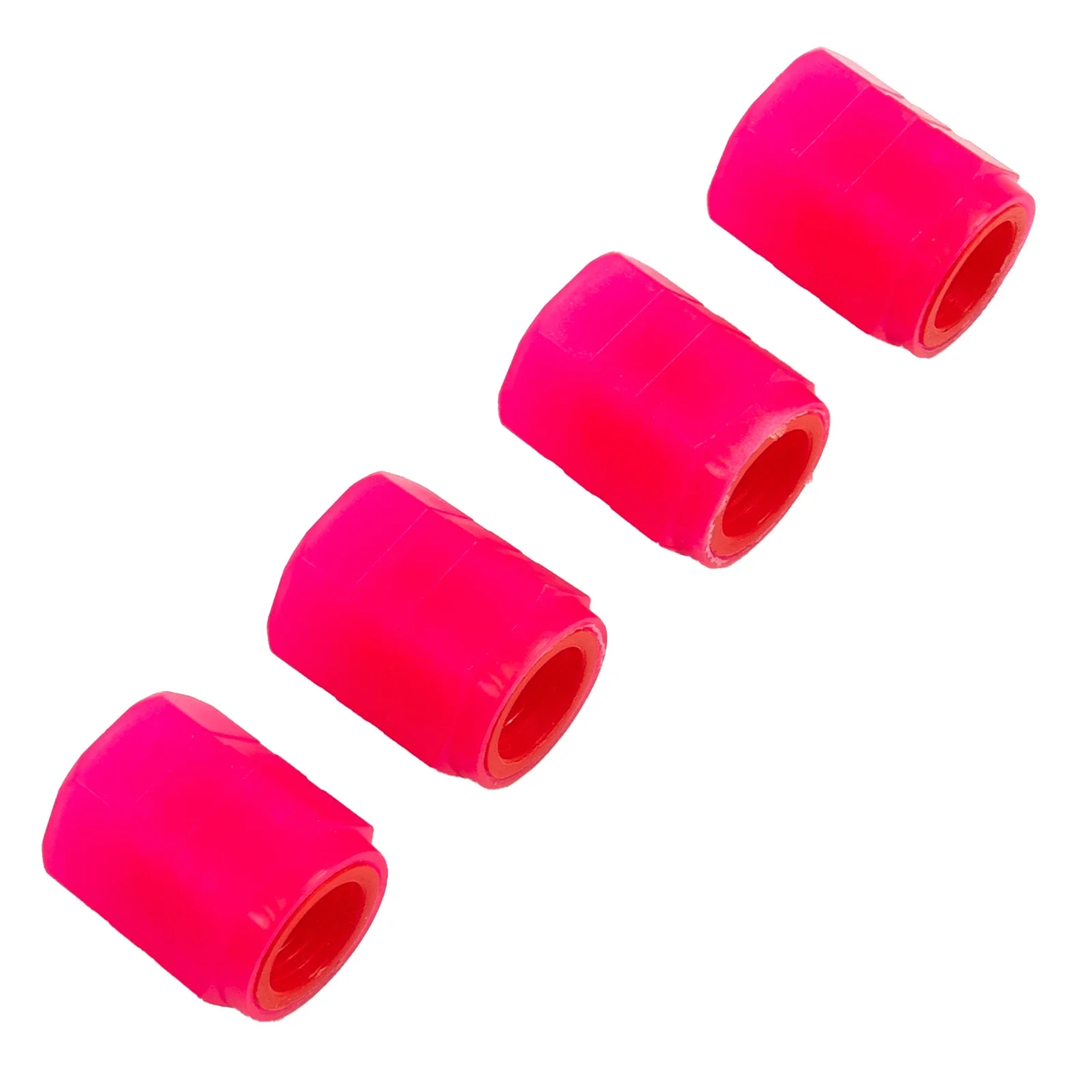 Car Accessories Car Tire Valve Cap Car Wheel Tire Cover 4pcs Accessories Dustproof Fluorescent Pink Waterproof