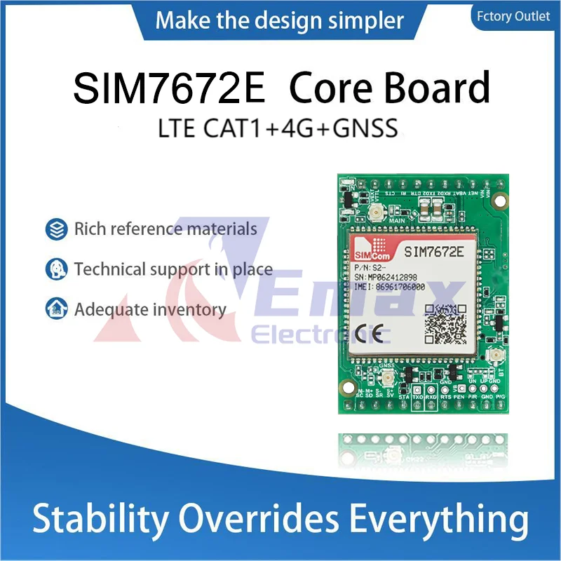 SIMCOM SIM7672E Core Board SIM7672E Development Board LTE CAT1+4G+GPS SIM7672E  with external GPS