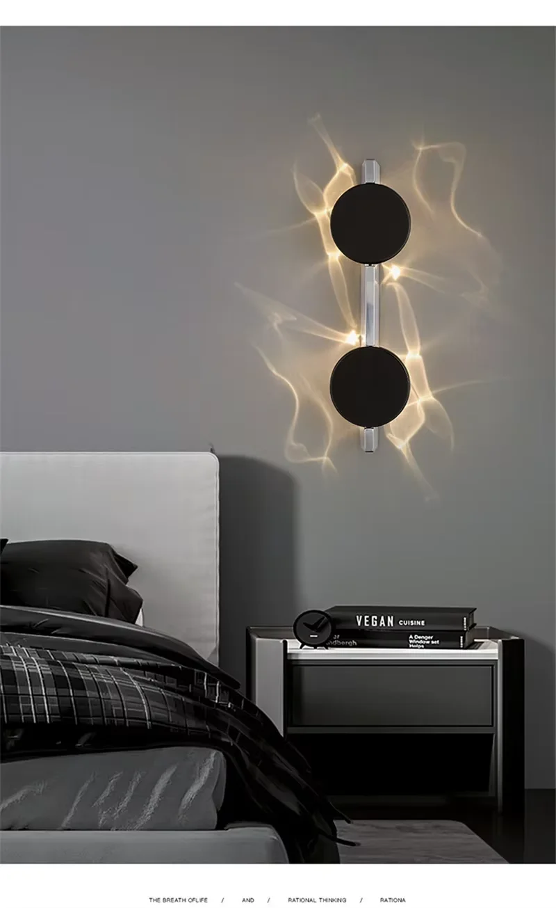 Picture 6: Creative Wave LED Wall Lamp, Modern Art Decor Wall Sconce, Ambient Light for Bedroom Bedside Corridor Porch