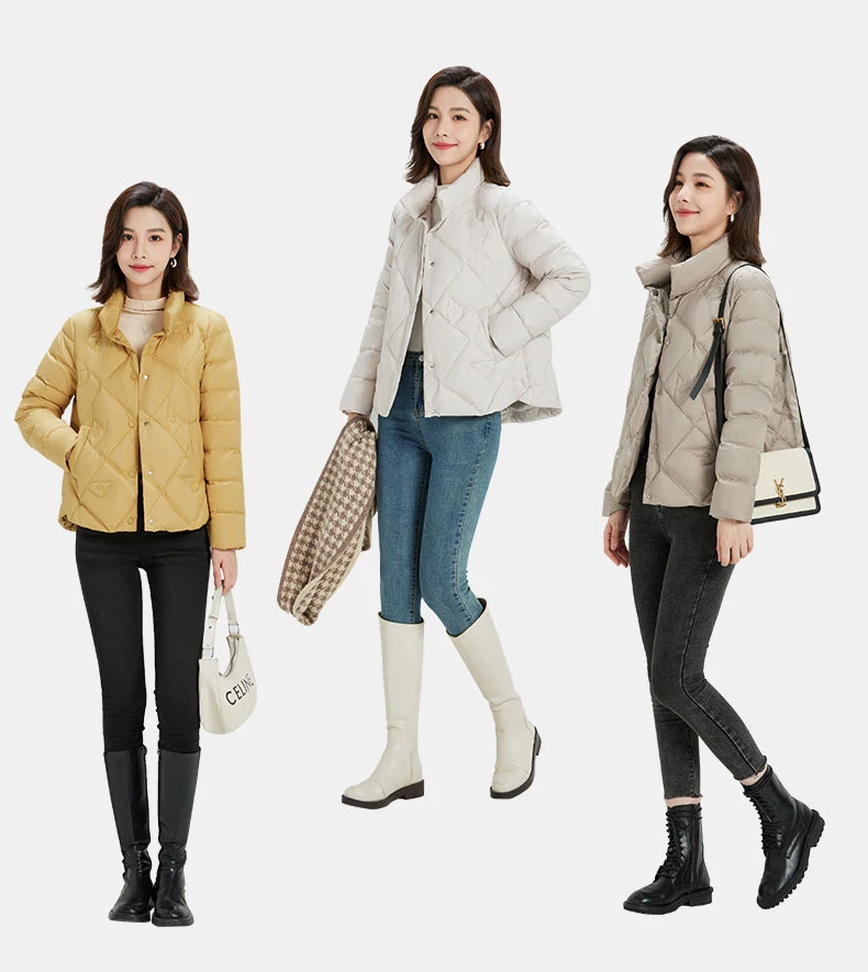 Doudoune Ultra Légère pour Femme, Manteau Portable en Plumes de Canard, Parkas Légères, Vêtements d\'Hiver