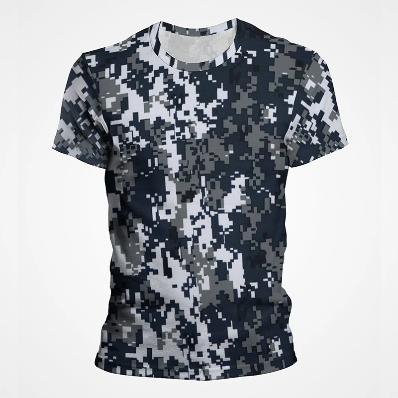 2023 New Military Camouflage T Shirt Men Summer Fashion Short Sleeve 3D Print T-shirt Cool Tops Tee Boy Girl Clothes