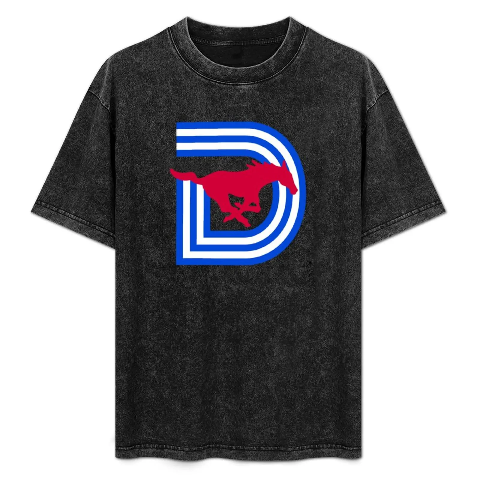

NEW SMU / Dallas Football Logo T-Shirt Plus Size Non-Shrink T-Shirt