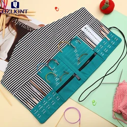 QZLKNIT New Empty Knitting Needles Storage Bag Waterproof Crochet Hooks Organizer Foldable Bags for Sewing Tools Accessories