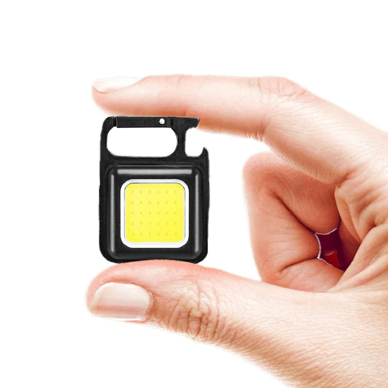 Multi-functional outdoor camping new mini high-light self-defense key chain working light usb charging auto repair searchlight