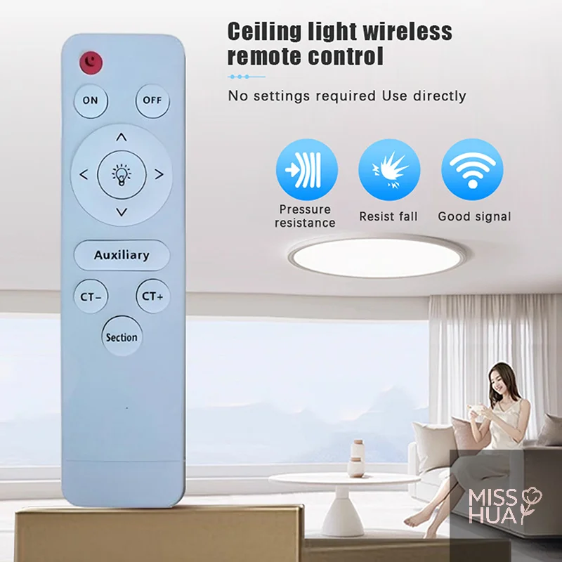 HUA Infrared Remote Control Stepless Dimmer LED Fan Lamp Living Ceiling Room For Light Ceiling Light Floodlight Remote Control
