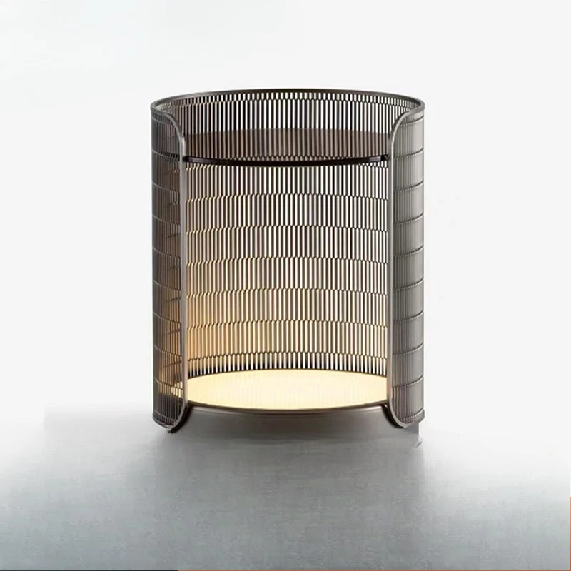 

Light luxury bedroom bedside table integrated floor modern minimalist living room side few storage atmosphere table few lamps