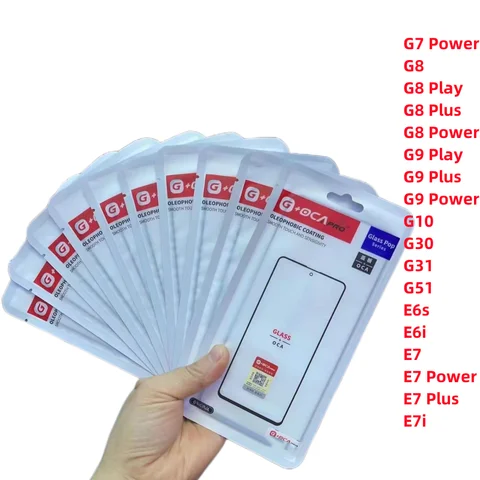 10 SZTUK G+OCA PRO Przednia szklana soczewka z klejem OCA do MOTOROLA MOTO G41 G50 G51 G52 G53 G54 G60 G60S G71 G72 G73 G82 G84 G100 G200